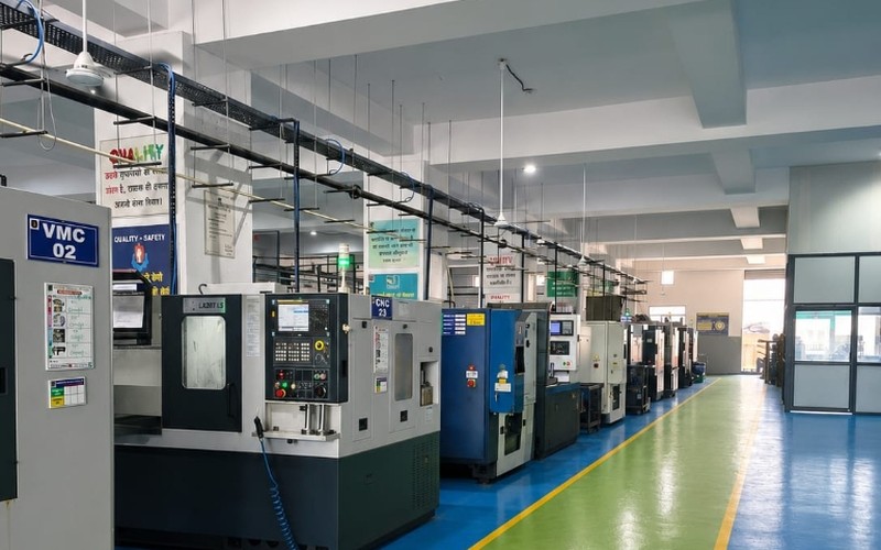 CNC machines on the production floor