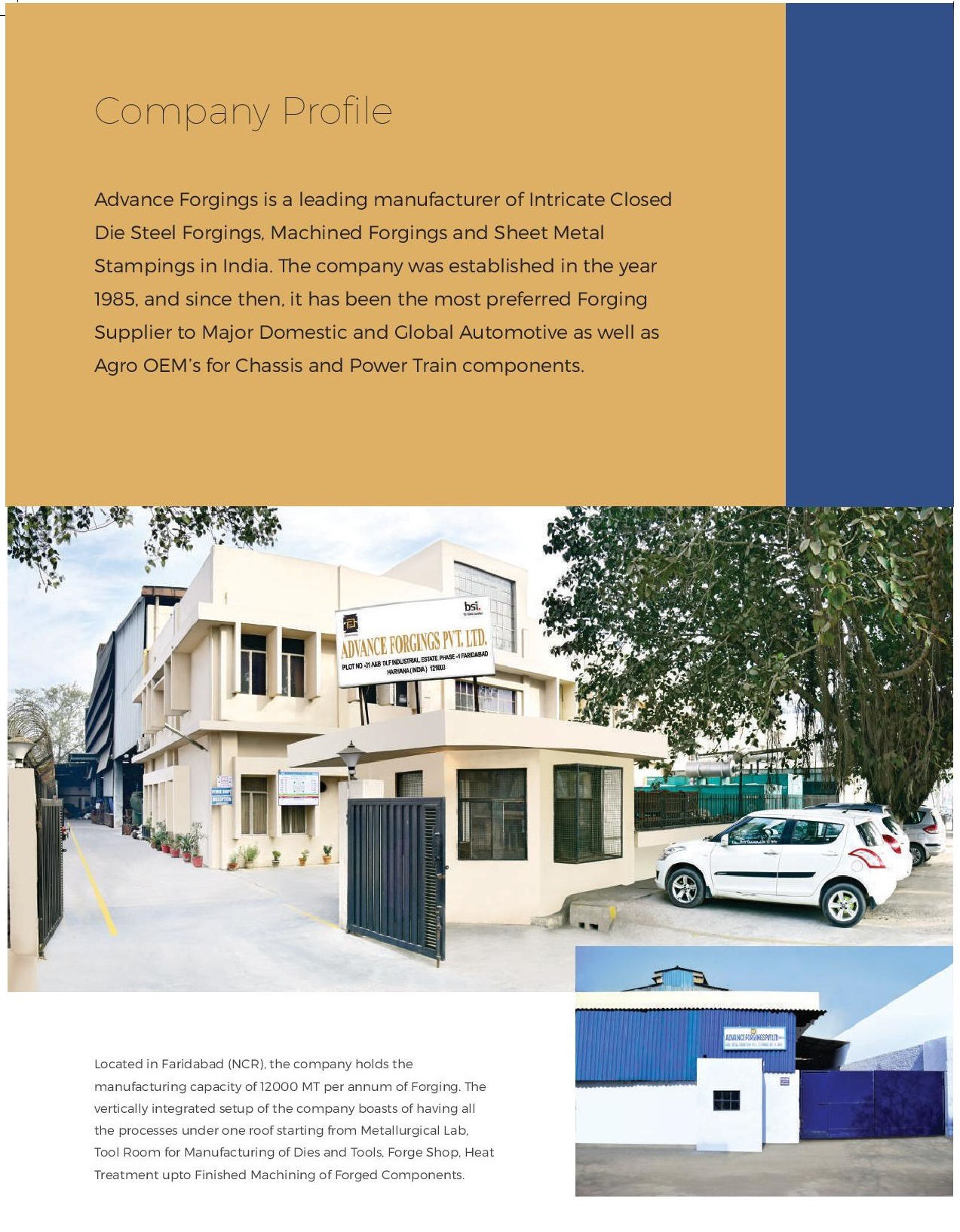 Advance Forgings plant exterior